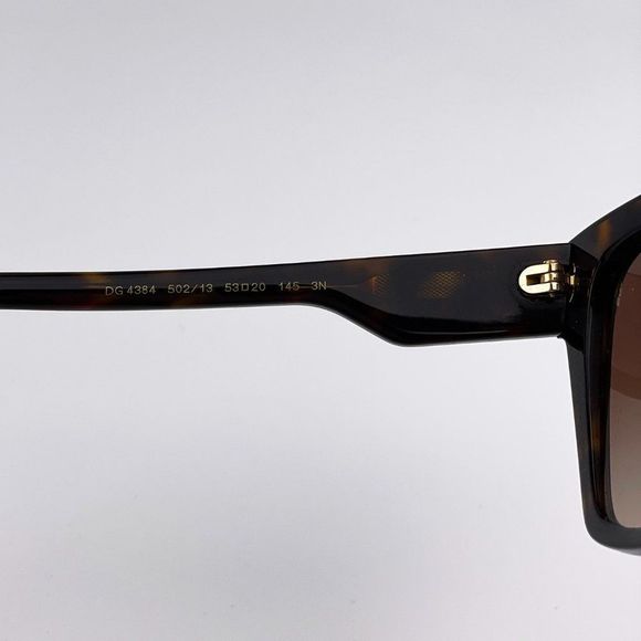 D&G DG4384 502/13 Sunglasses Havana Brown Square Women - Picture 8 of 10
